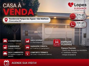 Imagem Principal · Casa térrea à venda no Residencial Parque das Águas – São Matheus, Piracicaba