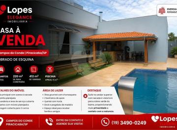 Imagem Principal · Casa à Venda | Campos do Conde | Piracicaba/SP - SOBRADO DE ESQUINA | 3 QUARTOS | 2 SUÍTES | PISCINA