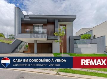 Casa · 414m² · 4 Quartos · 4 Vagas · Casa à venda com 4 suítes recém construída - Condomínio Arboretum - Vinhedo/SP.