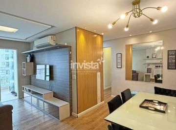 Apartamento · 85m² · 3 Quartos · 1 Vaga · ALUGUEL: Apartamento semi-mobiliado, 85 m², 3 dorms, suíte, varanda | Marapé, Santos/SP