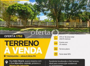 Terreno · 375m² · Terreno em Araucária - Tindiquera