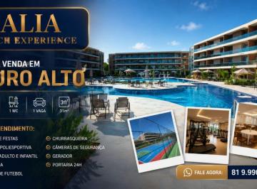 Apartamento de 1 quarto, Ipojuca · FLAT À VENDA NO MALIA BEACH EXPEREIENCE, 1 QUARTO 1 WC 1 VAGA 31M²