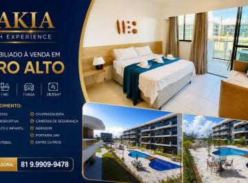 Apartamento de 1 quarto, Ipojuca · FLAT MOBILIADO À VENDA NO MAKIA BEACH EXPERIENCE 1 QUARTO 1 WC 1 VAGA 28M²