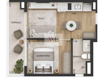 Apartamento · 40m² · 1 Quarto · Locação – Pacote R$ 6.900,00 – 44 m² – Jardim Paulista