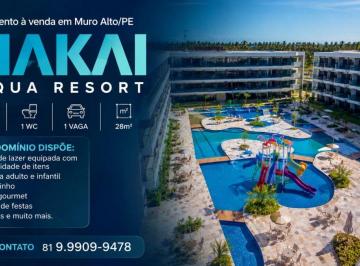 Apartamento de 1 quarto, Ipojuca · FLAT À VENDA NO MAKAI ACQUA RESORT EM MURO ALTO 1 QUARTO 1 WC 1 VAGA 28M²