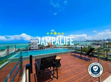 Apartamento · 30m² · 1 Quarto · 1 Vaga · Flat vista mar e varandonaaa no Jardim Oceania!