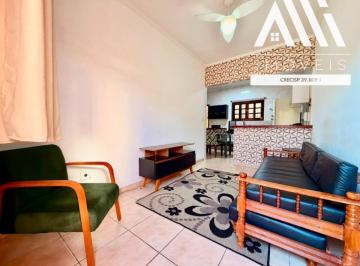 Casa · 45m² · 1 Quarto · 1 Vaga · Casa em condomínio, mobiliada com 45 M² em Praia Grande, Aviação, 400 metros da praia e próximo ao c