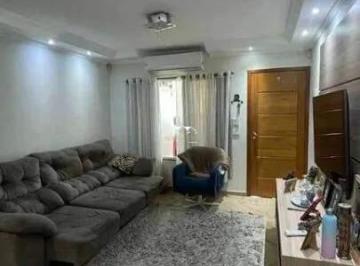 Casa · 110m² · 3 Quartos · 2 Vagas · Sobrado residencial com 3 quartos e quintal à venda na Vila Alzira, Santo André