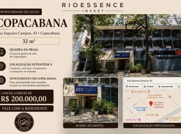 Apartamento · 32m² · OPORTUNIDADE EM LEILÃO | RIOESSENCE INVEST