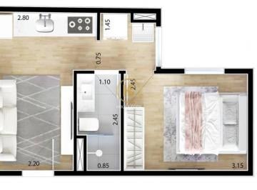 080bc113797c651e92398fc6d9b860342273afeb · Apartamento à venda, 25 m² por R$ 205.000,00 - Anália Franco - São Paulo/SP
