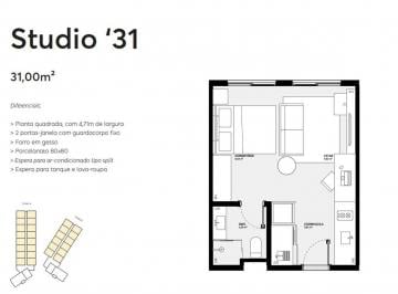 Apartamento de 1 quarto, Florianópolis · Studio à venda, 31 m2, Trindade, Florianópolis