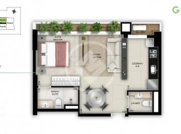 Apartamento · 47m² · 1 Quarto · 1 Vaga · GYRO ROOFTOP codigo: 126203