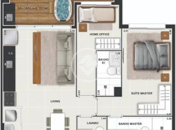 Apartamento · 72m² · 2 Quartos · 1 Vaga · HUB COMPACT LIFE BY CITY codigo: 126693