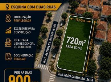 Terreno · 720m² · Terreno de Esquina 720m² | Ideal para Projeto Residencial ou Comercial