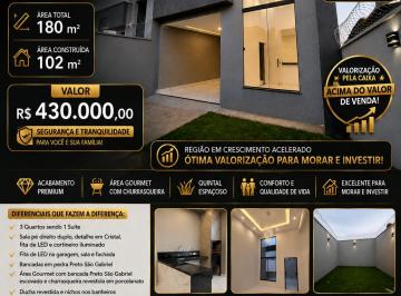 Casa de 3 quartos, Aparecida de Goiânia · Casa à Venda no Pontal Sul com 3 Quartos, Suíte, Quintal 58 m² e 3 Vagas