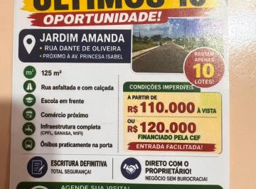 Terreno , Hortolândia · Terrenos de 5m x 25m (125m2) em promoção