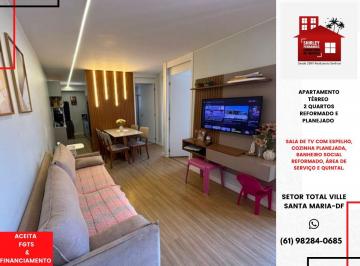 Apartamento de 2 quartos, Santa Maria · APTO TÉRREO 2 QTS REFORMADO E PLANEJADO QD 201 TOTAL VILLE SANTA MARIA-DF
