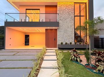 fachada · Casa de Alto Padrão com 4 Suítes à Venda no Alphaville 2 Maricá – 250m²