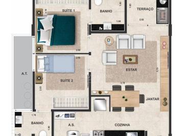 06febb5239110e12c17147b2f0d3084b1461b922 · Apartamento com 2 dormitórios à venda, 55 m² por R$ 530.000 - Balneário Guarujá - Guarujá/SP