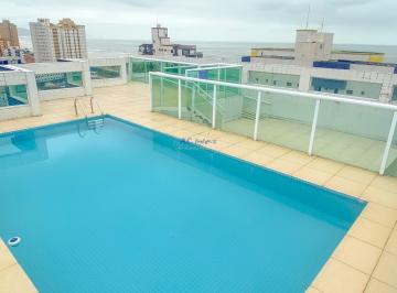 Apartamento · 68m² · 2 Quartos · 1 Vaga · Ótimo Negócio - Apto 2 dorms c/ piscina na cobertura, 150 mts da praia - 398 mil