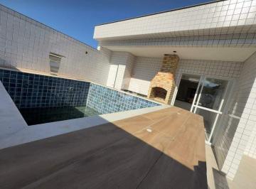 Casa · 150m² · 3 Quartos · 2 Vagas · CASA SOBREPOSTA ALTA COM 3 SUÍTES, PISCINA E 2 VAGAS NO EMBARÉ – SANTOS/SP