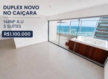 Apartamento de 3 quartos, Praia Grande · Cobertura Duplex no Caiçara | 40 m da Praia | 3 Suítes | 148 m² | 2 Vagas | Ofurô