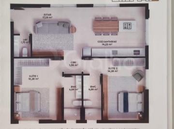 PLANTA · Apartamento com 2 suítes no Patio das Artes - Pedra Branca