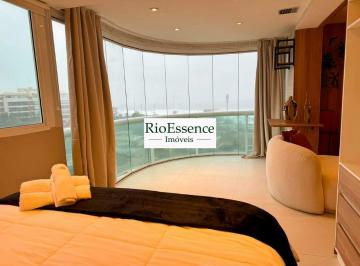 Apartamento · 52m² · 1 Quarto · Flat Residencial para Alugar na Barra da Tijuca | 1 Quarto com Vista para o Mar e Varanda Gourmet