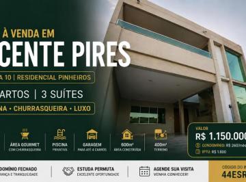Casa de 5 quartos, Vicente Pires · Casa à Venda Vicente Pires Rua 10 | 5 Quartos | 3 Suítes | Piscina | Churrasqueira | 600m²