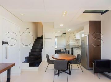 Apartamento · 50m² · 1 Quarto · 1 Vaga · Residencial Loft Evolution Itaim, duplex disponível para locação contendo 1 dormitório e 1 vaga.