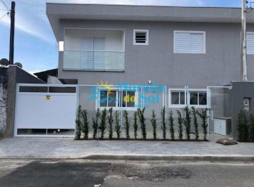 Casa · 100m² · 3 Quartos · 1 Vaga · Sobrado com 3 dorms, Guilhermina, Praia Grande - R$ 575 mil, Cod: 6928