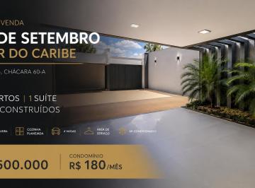 Casa de 3 quartos, Vicente Pires · Casa 3 Quartos com Suíte à Venda na 26 de Setembro, 150m², 4 Vagas, Churrasqueira, Flor do Caribe