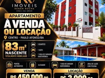 Apartamento de 3 quartos, Paulo Afonso · Apartamento mobiliado no centro de Paulo Afonso