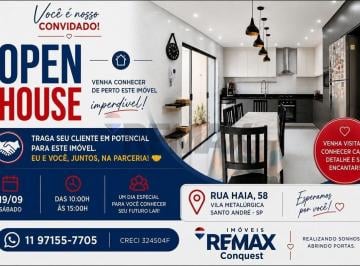 Casa · 278m² · 3 Quartos · 2 Vagas · Sobrado 278m² 3 quartos sendo 2 suítes 2 vagas R$ 850.000,00 Vila Metalúrgica -Santo André-SP