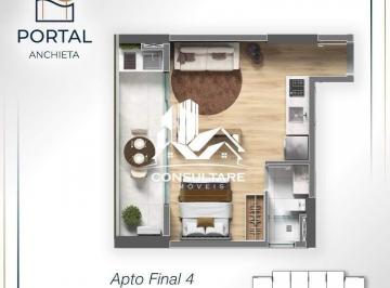 Comercial · 36m² · 1 Quarto · 1 Vaga · Studio em Centro, São Vicente/SP de 36m² 1 quartos à venda por R$ 320.232,00