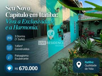 Casa · 145m² · 3 Quartos · 3 Vagas · Casa em Loteamento Itatiba Park, Itatiba/SP de 145m² 3 quartos à venda por R$ 670.000,00