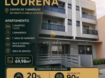 Apartamento · 69m² · 2 Quartos · 1 Vaga · Apartamento à Venda no Residencial Lourena – Centro de Tubarão/SC