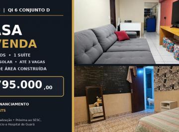 Casa de 3 quartos, Guará · Casa à Venda Guará I QI 6, 3 Quartos, Suíte, Energia Solar, 3 Vagas, 200m², Financiamento e FGTS