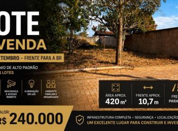 Terreno , Vicente Pires · Lote à Venda no 26 de Setembro, 420m², Frente para BR, Condomínio Fechado, Alto Padrão, 31 Lotes