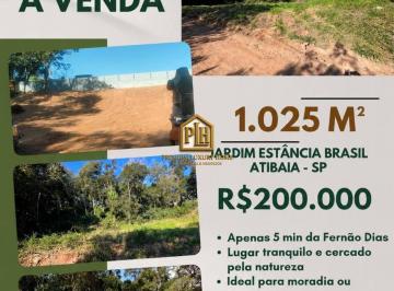 c3c9500b4748d9ed27cb1e9cb9bacdc2ef824d96 · Terreno à venda, 1025 m² por R$ 200.000,00 - Jardim Estância Brasil - Atibaia/SP