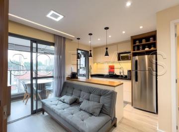 Apartamento · 39m² · 1 Quarto · Apartamento mobiliado no Campo Belo, próximo ao Shopping Ibirapuera e Metrô Eucaliptos