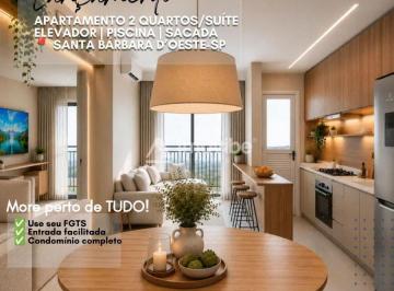 Apartamento · 53m² · 2 Quartos · 1 Vaga · Lançamento de Apartamento com 2 quartos e Suíte em Santa Bárbara d’Oeste