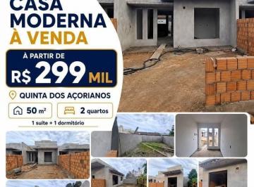 Casa · 50m² · 2 Quartos · 1 Vaga · Casa à venda com dois quartos e suíte no Quinta dos Açorianos, Barra Velha