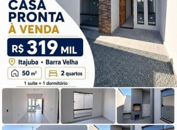 Casa · 50m² · 2 Quartos · 1 Vaga · Casa moderna pronta para morar com dois quartos em Itajuba, Barra Velha