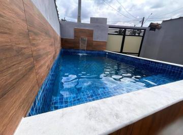 Casa · 166m² · 2 Quartos · Casa nova com piscina a 950m do mar - Jd das Palmeiras - Itanhaém/SP.