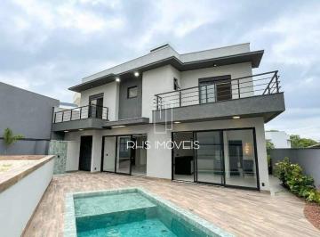 Casa · 294m² · 3 Quartos · 4 Vagas · Sobrado Moderno com 3 Suítes e Piscina no Canterville Residence, Valinhos - R$ 2.470.000,00