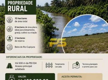 5226b98aab39566638352e109aeca8e288252894 · Área à venda, 100000 m² por R$ 550.000,00 - Centro - Alhandra/PB