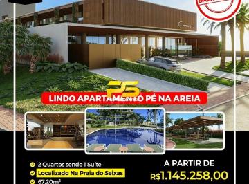 Apartamento · 67m² · 2 Quartos · Apartamentos Pé na Areia na Praia do Seixas para venda | A partir R$ 1.145.258,00