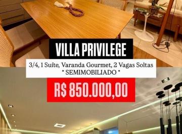 Apartamento · 84m² · 3 Quartos · 2 Vagas · Vendo Apartamento reformado com 84m² no Villa Privilege varanda gourmet, 3/4, 2 vagas soltas- Villa 