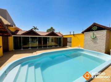 Casa · 582m² · 3 Quartos · 6 Vagas · CASA 3 QUARTOS SENDO 3 SUÍTES ÁREA LAZER MAGNÍFICA 250 M MAR ITANHAÉM SP